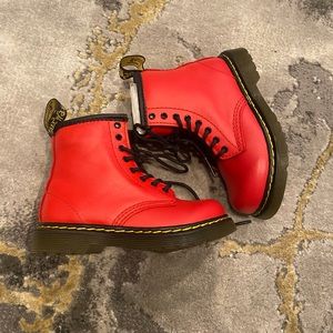 Red Dr. Martens boots size 8